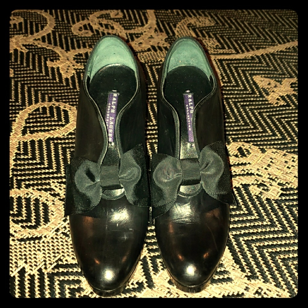 Ralph Lauren Purple Label Bow Pumps